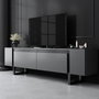 Hanah Home Yildiz Soporte para Televisión Antracita y Negro